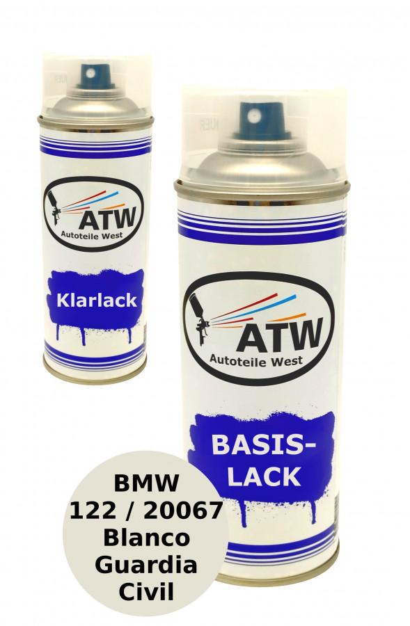 Autolack für BMW 122 / 20067 Blanco Guardia Civil +400ml Klarlack Set